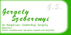 gergely szeberenyi business card